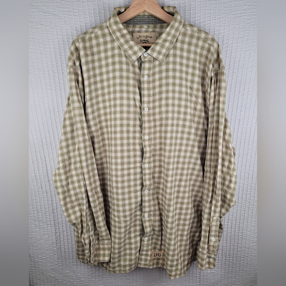 Life‎ Is Good Four Season Button Up Plaid Men's XXL - Picture 1 of 5